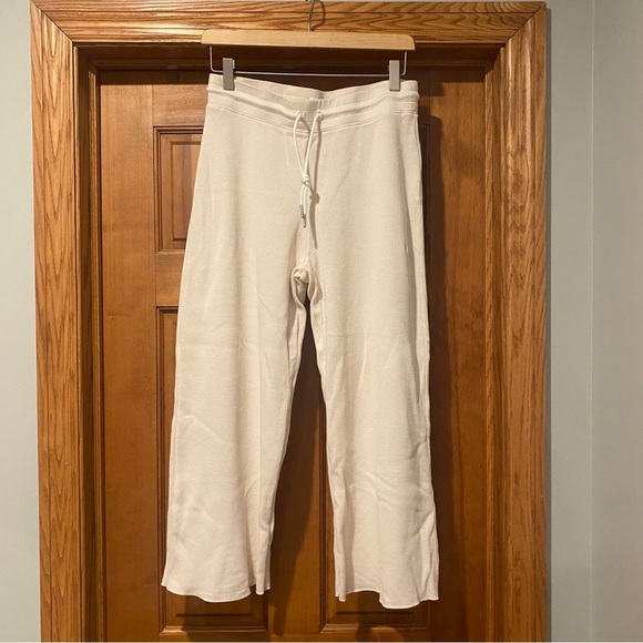 MATE the label Wide Leg Crop Waffle Cream Size M - Picture 2 of 3